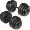 PHYSIONICS sada jednoručních činek, plast, 30 kg, 25 mm