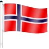 FLAGMASTER® Vlajkový stožár vč. vlajky Norsko, 650 cm