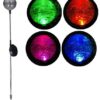 Zahradní LED solární lampa Garth skleněné koule se změnou barvy