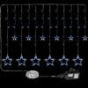 Vánoční dekorace, svítící hvězdy, 150 LED, studeně bílé