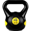 MOVIT Kettlebell činka – 4 kg, černá/žlutá