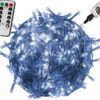 VOLTRONIC Vánoční řetěz 10 m, 100 LED, studeně bílý, ovladač