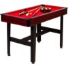 GamesPlanet® Kulečníkový stůl pool biliard 4 ft, červený