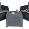 DIANA 2 SEATER zahradní plastový set – grafit
