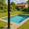 Venkovní solární sprcha 35 l – otočná hlavice, ohřev až 60°C