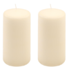 Krémová parafínová svíčka 15 cm, 65 h hoření, sada 2 ks