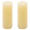 Krémová parafínová svíčka rustikální 20 cm, 90 h, sada 2 ks