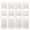 Bílá parafínová svíčka rustikální 11,5 cm, 40 h, sada 12 ks