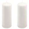 Bílá parafínová svíčka 20 cm, 80 h hoření, sada 2 ks
