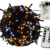 VOLTRONIC Vánoční řetěz 10 m, 100 LED, teplá/studená bílá