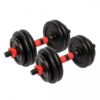 Gorilla Sports Sada jednoručních činek z litiny, 25 kg, 25mm