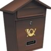Poštovní schránka se stříškou, hnědá