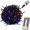VOLTRONIC Vánoční řetěz 10 m, 100 LED, barevný, ovladač