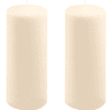 Krémové parafínové svíčky 25 cm, 180 h, 2 ks