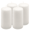 Bílé parafínové svíčky 15 cm, 65 h, 4 ks