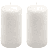 Bílá parafínová svíčka 15 cm, 65 h hoření, 2 ks