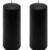 Černá parafínová svíčka 20 cm, 80 h hoření, 2 ks