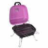 Garth Kufříkový gril na dřevěné uhlí, růžový