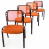 Sada 4 stohovatelných kongresových židlí, oranžová