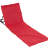 Polstrovaná plážová podložka s opěradlem, červená, skládací