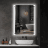 LED koupelnové zrcadlo 60 x 80 cm s odmlžováním