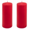 Červená parafínová svíčka 25 cm, 180 h hoření, sada 2 ks
