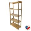 Dřevěný regál 5 polic 173×70×33 cm, borovice, česká výroba