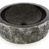 DIVERO umyvadlo z přírodního kamene – černý mramor