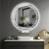 Kulaté LED koupelnové zrcadlo Ø70 s odmlžováním, infinity