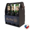 Dřevěný nosič na pivo s otvírákem 23,5×30×15,5 cm