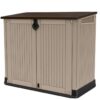 Zahradní box, 110 x 130 x 74 cm, béžová + hnědá