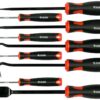 Sada háčkových minipáčidel a škrabky na těsnění 9 ks