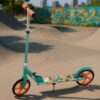 Dětská koloběžka s velkými koly a popruhem, Dino – mint