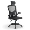 Ergonomická kancelářská židle, černá s opěrkou hlavy