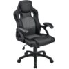 Ergonomická kancelářská židle, černá, polohovatelná opěrka