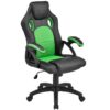 Ergonomická kancelářská židle, černá/zelená, nastavitelná