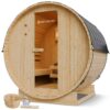 Zahradní sudová sauna pro 4 osoby s kamny 6 kW